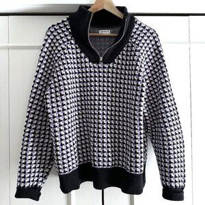 Frank and Oat Purple Checkered Sweater